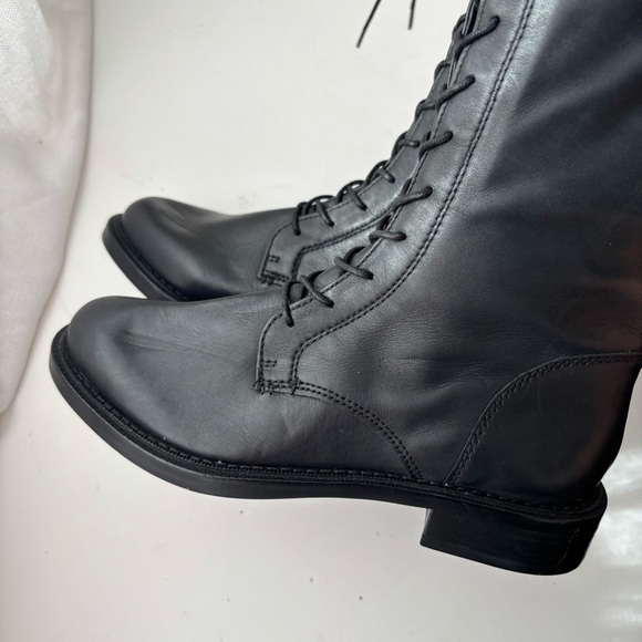 Sam Edelman Women's Nance Tall Lace Up Leather Boots Black US 7 M - Picture 12 of 13